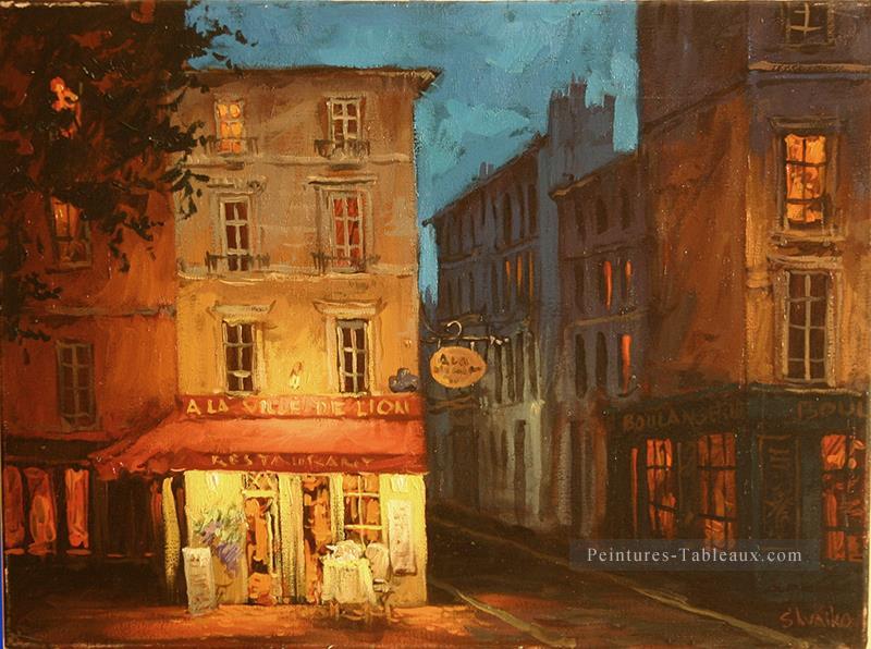 Late Night Rendezvous Ville européenne Peintures à l'huile